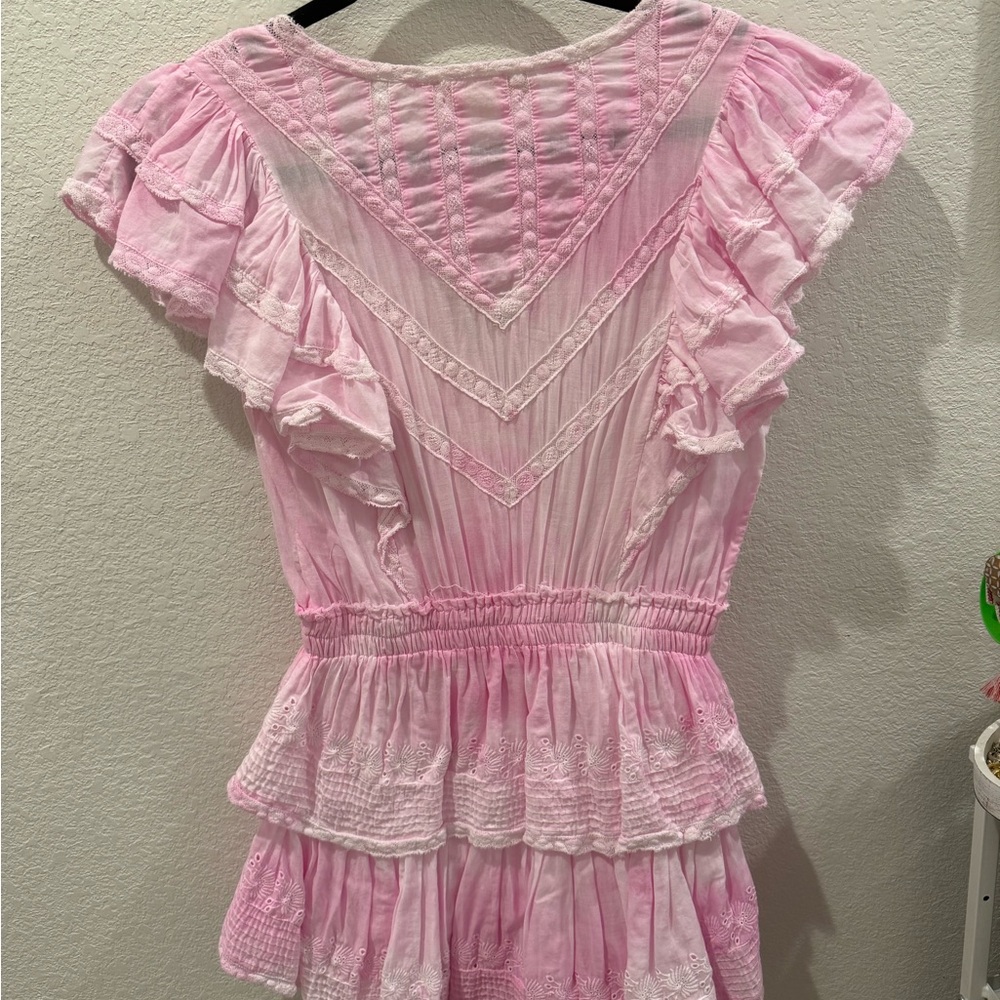 Pink Ruffled Mini Dress - Picture 4 of 4